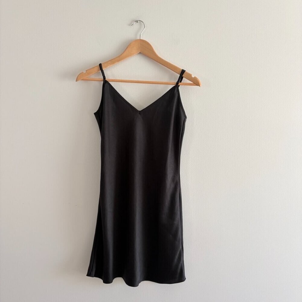 Aritzia Wilfred Mini Only Slip Dress Black Size Small - Picture 4 of 7